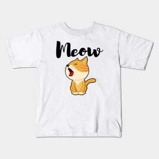 Kitty Meow Kids T-Shirt